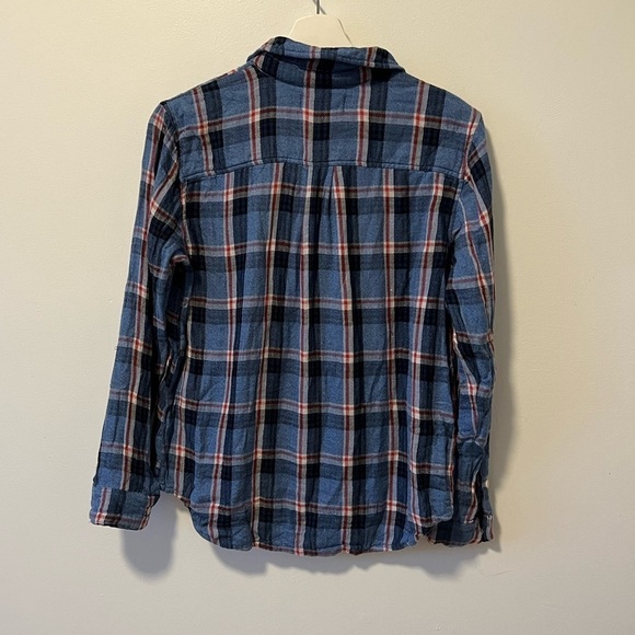 Madewell Blue Plaid Flannel - Picture 5 of 10